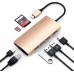 USB-хаб Satechi Aluminum Type-C Multi-Port Adapter 4K with Ethernet V2 Gold (ST-TCMA2G)
