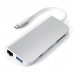 USB-хаб Satechi Aluminum Type-C Multimedia Adapter Silver (ST-TCMM8PAS)