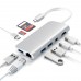 USB-хаб Satechi Aluminum Type-C Multimedia Adapter Silver (ST-TCMM8PAS)