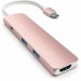 USB-хаб Satechi Aluminum Type-C Slim Multi-Port Adapter 4K Rose Gold (ST-CMAR)