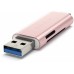 Адаптер Satechi Aluminum Type-C USB 3.0 and Micro/SD Card Reader Rose Gold (ST-TCCRAR)