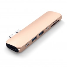 USB-хаб Satechi Aluminum Type-C Pro Hub Adapter Gold (ST-CMBPG)