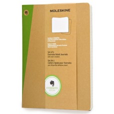 Записник Moleskine Evernote Smart Notebook великий, 2 шт / Лінійка Беж (SKQP421EVER)