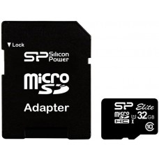 Карта памяти SILICON POWER microSDHC 32 GB Class 10 UHS-I Elite + адаптер