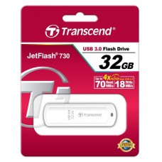 Флеш-драйв TRANSCEND JetFlash 730 32 GB USB 3.0 Белый