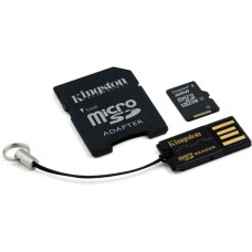 Карта памяти KINGSTON microSDHC 32GB Class 4 +SD адаптер +USB кардридер