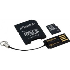 Карта памяти KINGSTON microSDHC 16GB Class 10 +SD адаптер +USB кардридер