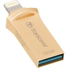 флеш-драйв TRANSCEND JetDrive Go 500 32GB, Lightning/USB 3.1 Золотистый