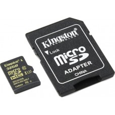 Карта памяти KINGSTON microSDHC 32 Gb UHS-I+SD ad U3 (R90, W45MB/s)