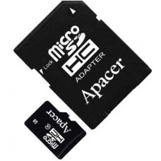 Карта памяти APACER microSDHC 16GB Class 4+adapter