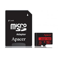 Карта памяти APACER microSDHC 16GB UHS-I U1+adapter (R85MB/s)