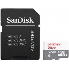 Карта памяти SANDISK microSDHC 32GB Ultra C10 80MB/s + SD adapter