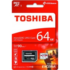 карта памяти TOSHIBA microSDXC 64 GB UHS-I EXCERIA M302 +ad U3 R90MB/s
