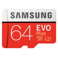 карта памяти SAMSUNG microSDXC 64 GB EVO PLUS UHS-I U3 (R100, W60MB/s)