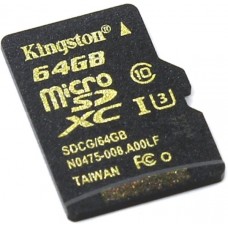 Карта памяти KINGSTON microSDXC 64 Gb UHS-I no ad U3 (R90, W45MB/s)