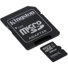 Карта памяти KINGSTON microSDHC 32 GB Class 4 + SD adapter